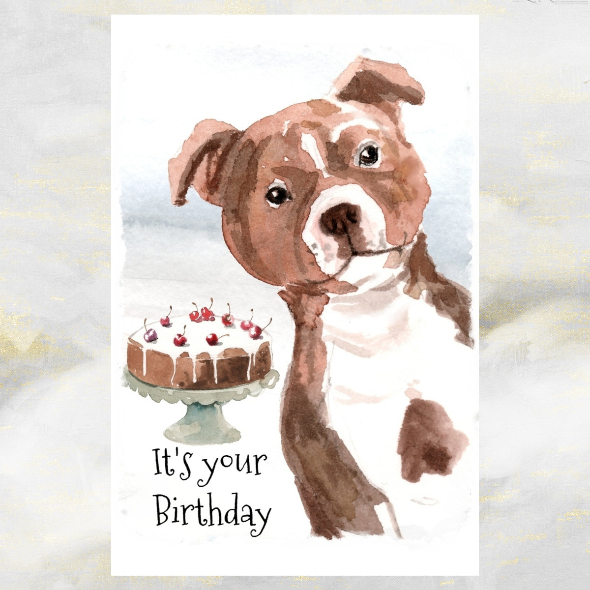 Staffy birthday hot sale cake