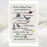 Goth 12 Days of Christmas Greetings Card