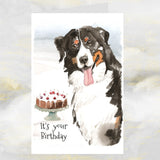 Bernese Mountain Dog Greetings Card, Funny Bernese Mountain Dog Card, Bernese Mountain Dog Birthday Card