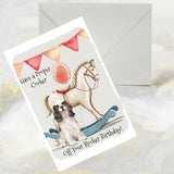 Cocker Spaniel Dog Birthday Card, Funny Black/White Cocker Spaniel Greetings Card