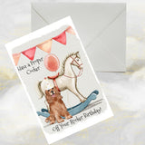 Cocker Spaniel Dog Birthday Card, Funny Golden/Red Cocker Spaniel Greetings Card