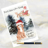 Cavapoo Dog Christmas Card, Funny Saying Cavapoo Christmas Card.