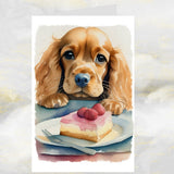 Cocker Spaniel Dog Art Greetings Card