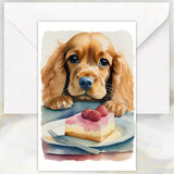 Cocker Spaniel Dog Art Greetings Card