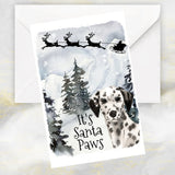 Dalmatian Dog Christmas Card, Cute Dalmatian Christmas Card.