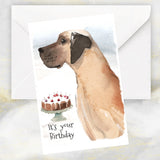 Great Dane Dog Greetings Card, Great Dane Dog Birthday Card, Funny Great Dane Card