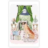 Great Dane Dog Christmas Card, Great Dane Christmas Card.