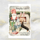 Dachshund Dog Christmas Card, Funny Saying Dachshund Christmas Card.