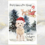 Cockapoo Dog Christmas Card, Funny Saying Cockapoo Christmas Card.