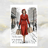 Retro Lady Christmas Card