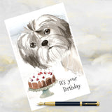 Shih Tzu Dog Greetings Card, Shih Tzu Birthday Card, Funny Shih Tzu Birthday Card