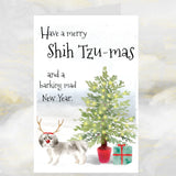 Shih Tzu Dog Christmas Card, Dog Christmas Cards, Shih Tzu Dog Greetings Card, Funny Dog Greetings Card, Shih Tzu Dog, Dog Cards