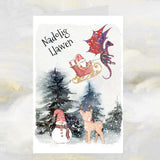 Welsh Christmas Card, Funny Welsh Christmas Card.