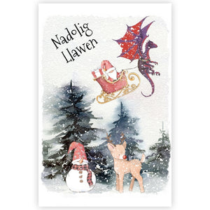 Welsh Christmas Card, Funny Welsh Christmas Card.