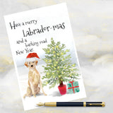 Yellow Labrador Dog Christmas Card, Dog Christmas Cards, Yellow Lab Dog Greetings Card, Funny Dog Greetings Card, Yellow Labrador Dog.