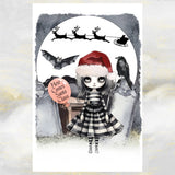 Goth Girl Christmas Card