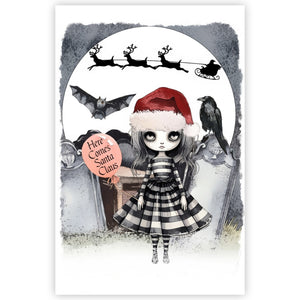 Goth Girl Christmas Card