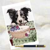 Cute Border Collie Dog Birthday Greetings Card