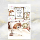Beagle Dog Greetings Card, Funny Beagle Dog Birthday Card, Beagle Dog Art Card.
