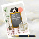 Bearded Collie Dog Birthday Greetings Card