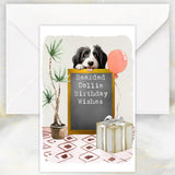 Bearded Collie Dog Birthday Greetings Card