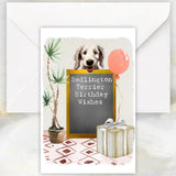 Bedlington Terrier Dog Birthday Greetings Card