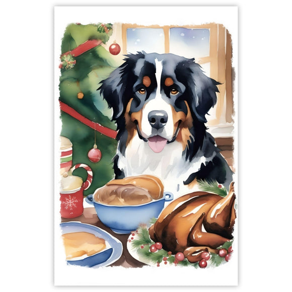 Bernese Mountain Dog Christmas Card