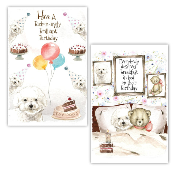 Bichon Frise Dog Birthday Card