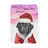 Newfoundland Dog Christmas Card, Funny Black Newfie Dog Christmas Card.