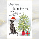 Black Labrador Dog Christmas Cards