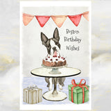 Boston Terrier Dog Birthday Cards