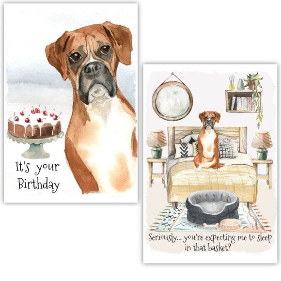 Boxer Dogs Birthday Cards