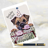 Border Terrier Dog Birthday Wishes Card