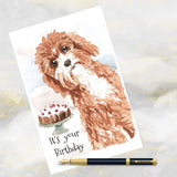 Cavapoo Dog Birthday Card, Cavapoo Dog, Funny Cavapoo Dog Birthday Card, It's Your Birthday Cavapoo Dog Card