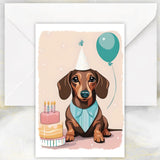 Dachshund Dog Birthday Card