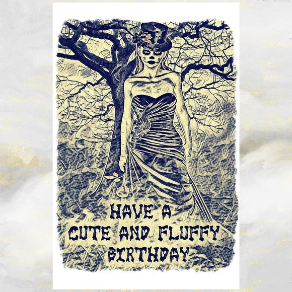Gothic Girl Birthday Card
