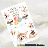 Corgi Dog Greetings Card, Funny Corgi Birthday Card, Corgi Birthday Card