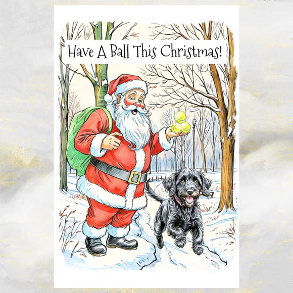 Cockapoo Dog Christmas Card