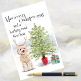 Cockapoo Dog Christmas Cards, Cockapoo Christmas Greetings Card, Cockapoo Dog.