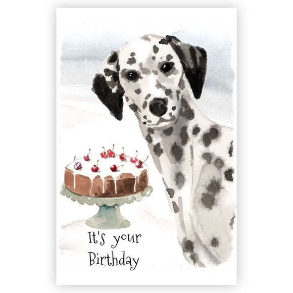 Dalmatian Dog Greetings Card, Dalmatian Dog Birthday Card, Funny Dalmatian Dog Greetings Card