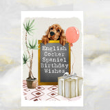 English Cocker Spaniel Dog Birthday Greetings Card
