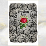 Gothic Skulls Greetings Card, Gothic Horror, Goth Wedding, Goth Anniversary, Gothic Skulls, Goth Skull, Skulls And Roses.