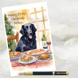 Flat Coated Retriever Dog Christmas Card