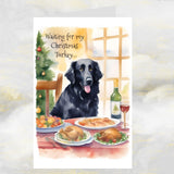 Flat Coated Retriever Dog Christmas Card