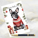 French Bulldog Dog Christmas Jumper Greetings Card