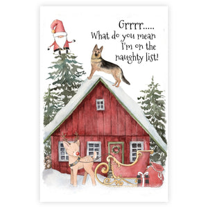 German Shepherd Christmas Card