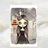 Goth Girl Gothic Birthday Card