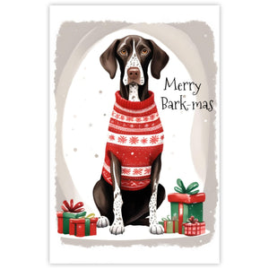 German Shorthaired Pointer Dog Christmas Jumper Greetings Card