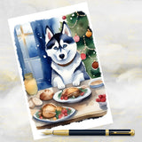 Siberian Husky Dog Christmas Card