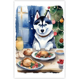 Siberian Husky Dog Christmas Card